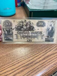 $20 "CANAL BANK" $20 (A)1800's (j[I[Y) "REDBACK" !!!