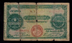 J[{xf 4 CENTAVOS 1914 sbN # 10 VGB