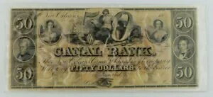 $50 New Orleans Canal & Banking Co Note Grade AU ڍ