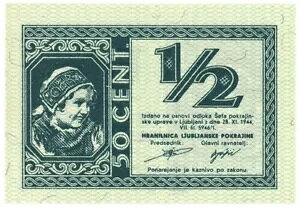 50 Centesimi Occupazione TEDESCA DELLA PROVINCIA DI LUBJANA 1944/11/28 qFDS