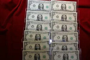 1963-A $1 FRN �A�M������s���� CU �� 12 �����n�掆���Z�b�g���R���v���[�g