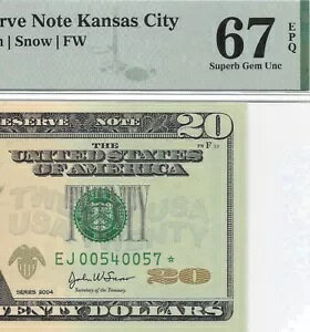 2004 $20 JUXVeB *X^[* ?? FRN PMG SUPERB GEM  67 EPQ 