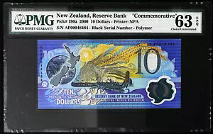 [MINI RADAR] �j���[�W�[�����h 10 �h�� 2000 �ʐMP190 PMG 63 CU UNC �u���b�N SN 48484