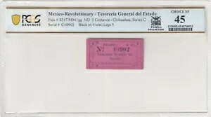 LVR Rev / Tesoreria Gen. del Estado P#S547 M941gg ND 5 Centavos PCGS Ch XF 45