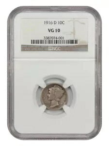 1916-D 10C NGC VG10 - �}�[�L�����[�_�C�� - �l�C�̃L�[�f�[�g