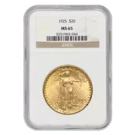 1925年 20ドル金貨 セント・ゴーデンズ ダブルイーグル NGC MS65 宝石鑑定済み米国コイン