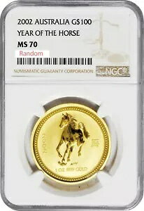 I[XgA 100 AUD 2002 A I ߔN 1IX  NGC MS70-