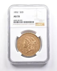 AU55 1852 $20 ���o�e�B�w�b�h �S�[���h �_�u���C�[�O�� NGC *6545