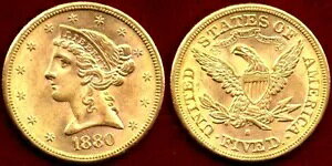 1880-S $5 PCGS MS63 IWiJ[\ʃoeBS[hn[tC[O++