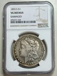 1893-S モルガン・ダラー NGC VG 詳細 セットの重要な日付
