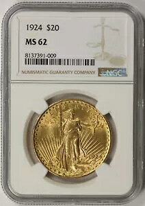 1924N ZgES[fY _uC[O 20h MS 62 NGC