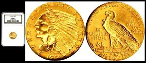 1914-D G$2 1/2-NGC MS61-�I���W�i���\�ʁ��J���[�C���f�B�A���w�b�h�N�H�[�^�[�C�[�O��