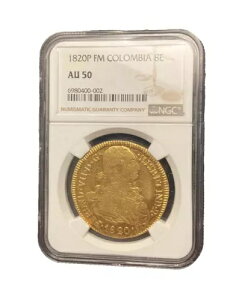 �R�����r�A Columbia 1820 P FM �S�[���h 8 �G�X�N�[�h NGC AU50 �|�p���� �~���g