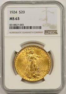 1924N ZgES[fY _uC[O 20h MS 63 NGC