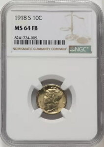 1918N AJ }[L[ 10Zg - NGC MS 64 FB