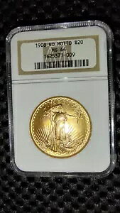 1908�N NGC MS64 �Z���g�E�S�[�f�� 20�h������ �_�u���C�[�O�� ���b�g�[�Ȃ� - ��������
