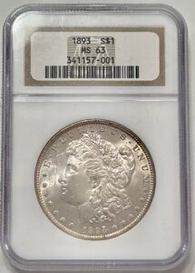 �����K����� 1893 NGC MS 63 ������ 1�h���d�� 90%���