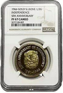 1966�N �V�G�����I�l �S�[���h 1/2 �S�[���h NGC PF 67 �J���I 0.7892 �I���X 600�� ����
