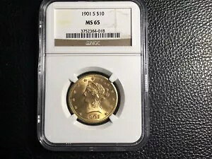 1901-S 10.00 oeB NGC 65 `CX 