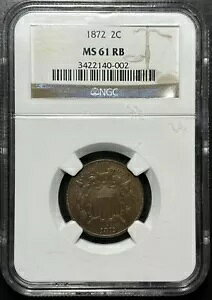 1872 2C 2Zgi NGC MS-61 RB - L[t!