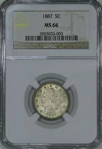 1887 NGC MS66 PQ+ ���o�e�B�j�b�P���A�قƂ�Ǐ��̂Ȃ�����̂���f���炵�����