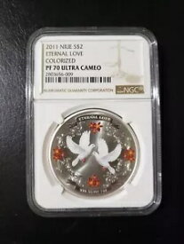1オンス シルバー - エターナルラブ NGC PF70 ウルトラカメオ。-希少- 世界に5枚のみ