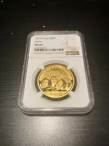 中国 ???? 2013年 500元金貨 パンダ 1オンス NGC MS69