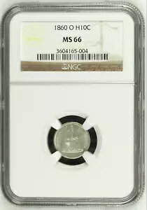 1860-O NGC MS66 �j���[�I�[�����Y���W�F���h�̂� �\�� H10C -- �␻���ȃn�[�t�_�C��