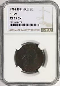 1798�N 1�Z���g �h���[�v�o�X�g ��2�w�A ���[�W�Z���g NGC XF45 BN S-179 POP 4/9