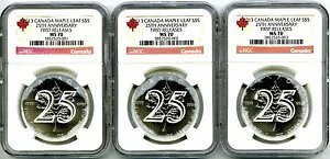 3���Z�b�g - 2013�N �J�i�_ ���[�v�����[�t S$5 NGC MS70 25���N�L�O FR - ���Ɋ�