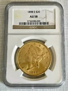 AJ 1898S oeB _uC[O 20h NGC AU58 SKU# 3791