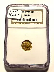 4604�A���Ɋ󏭂�NCG MS64 US�O�����g�S�[���h $1 1922