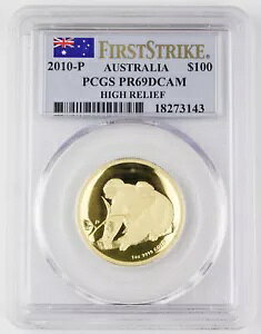 オーストラリア 2010年 100ドル 1オンス 金貨 プルーフ コアラ 高浮き彫り PCGS PR69 DCAM PF69