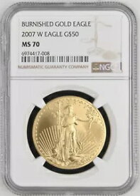 2007 W「ウェストポイント」$50 光沢仕上げ 1オンス アメリカン ゴールド イーグル NGC MS70 @Perfect@!
