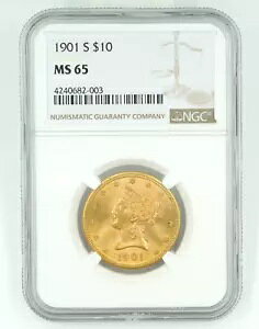 1901-S NGC MS65 10h oeBC[O