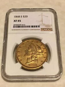 1868-S $20 NGC XF45 oeB _uC[O ǍDȑōԁiPCGSȂj