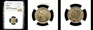 1867�N 3C NGC MS66-POP 13 & ONLY 4 FINER PQ 3�Z���g�j�b�P��