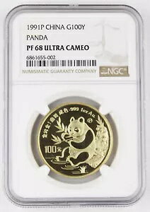  1991N P 100 1IX 999  p_ v[tRC NGC PF68 UC 