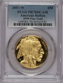 2007-W ゴールド バッファロー $50 PCGS PR70 ディープカメオ