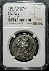 NGC (1841-47) xgi 3T ANNAM SCH-260 THIEU TRI AU ڍ REV TOOLED RC