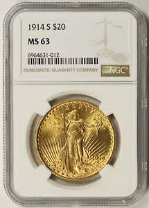 1914-S ZgES[fY _uC[O 20h MS 63 NGC