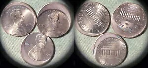 G[ : Lot 3 Coins 1998+2000(2) Cent Broadstruck Off Center IREC3144