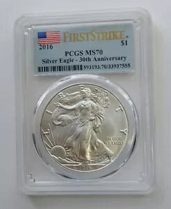 2016 PCGS 30 NLOp[tFNg MS70 t@[XgXgCN AJ Vo[ C[O RC