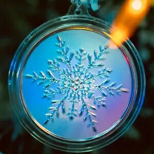 Scottsdale SNOWFLAKE??1oz 999 Fine Silver Round BU in CAPSULE NX}X??