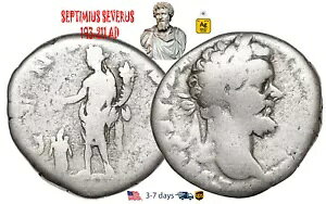 古代ローマ帝国 コイン シルバー デナリウス セプティミウス セウェルス 193 〜 211 AD #30126