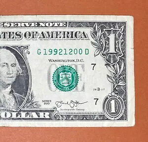 1992 年 12 月 (G 19921200 D) 年 月 1 ドル紙幣