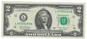 $2 FRN L12 UNC ? t@V[ SN 47254163Aꂽ͂AA p^[ + Mtg! USB10