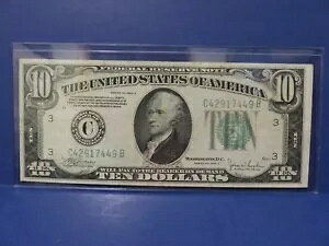 1934 C $10 AMs - Fr#2002C - *C O[ V[* VF+**605-4