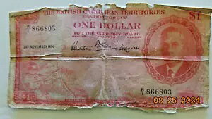 24.09#24: pJuCn $1 Geo VI 1950 P-1 VG