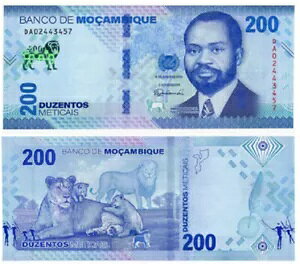 2024 モザンビーク 200 メティカ P 158 DA プレフィックス UNC 新紙幣